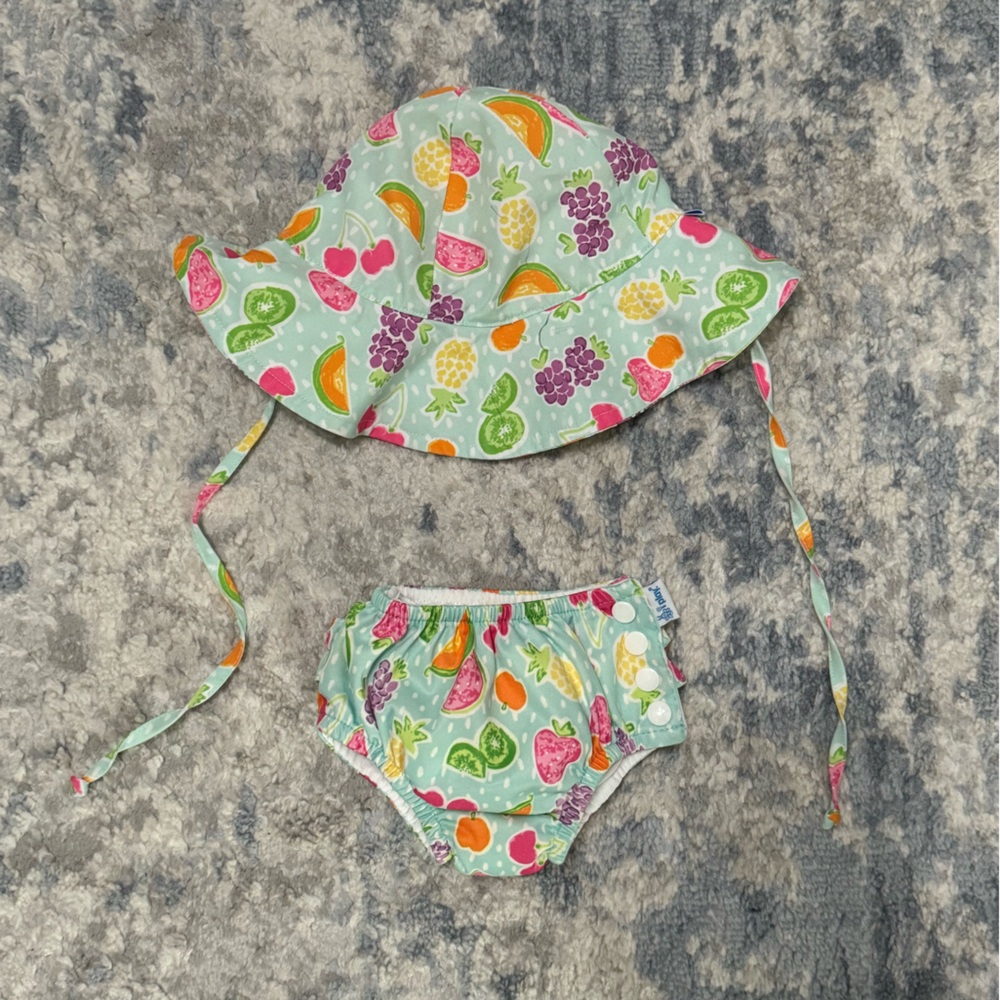 I Play Reusable Swim Diaper and Matching Hat 6 month